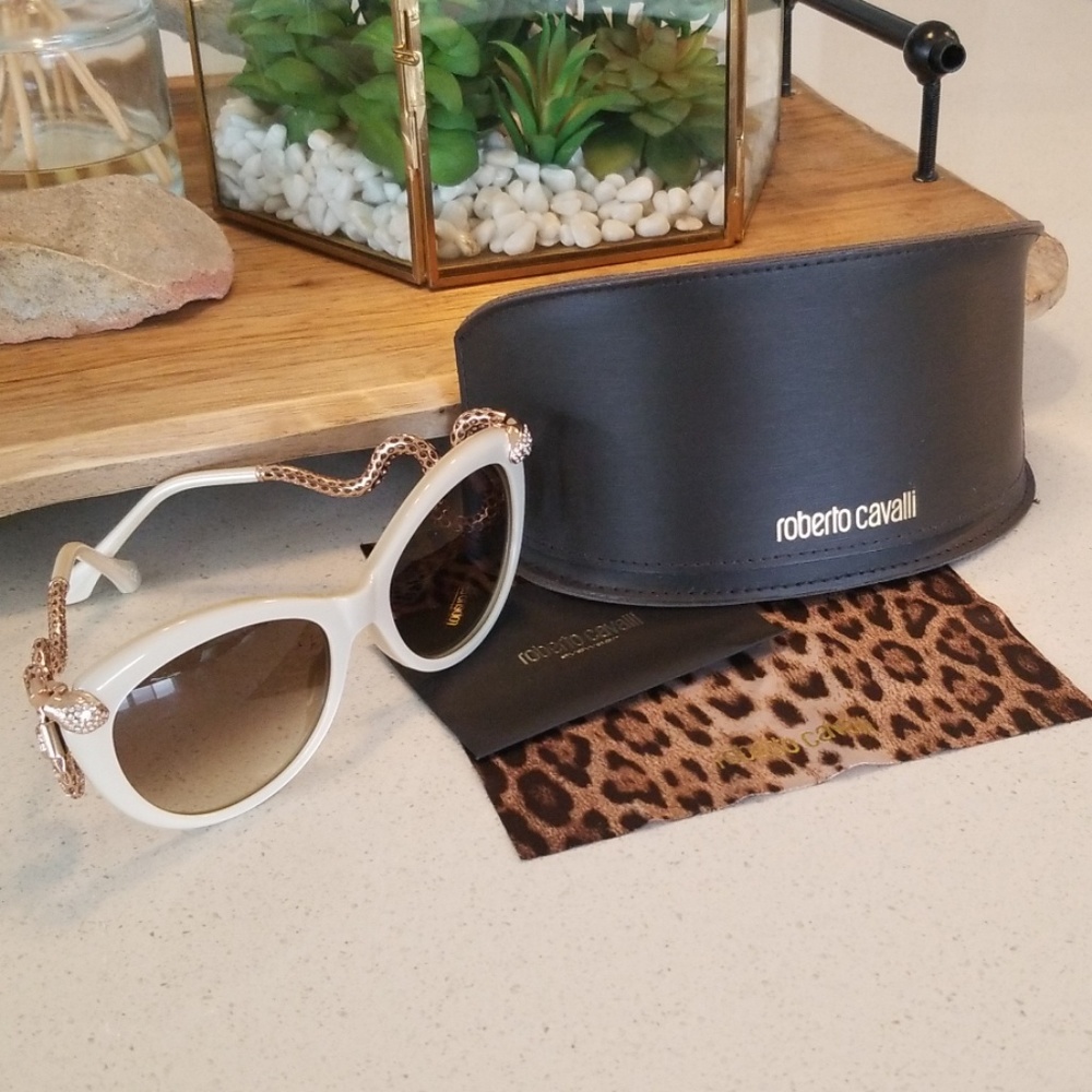 Roberto Cavalli gold snake sunglasses